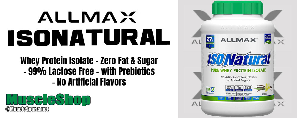 Allmax Nutrition ISONATURAL Header