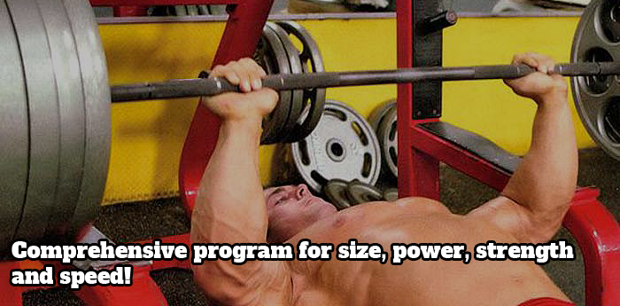A comprehensive 15 week program designed for size, power, strength and speed.