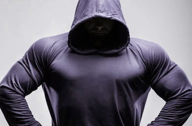 Bodybuilder wear a hoodie