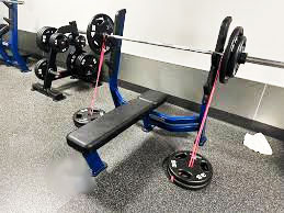 Bench press with bands set-up
