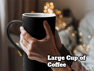 How much caffeine is in a large cup of Coffee?