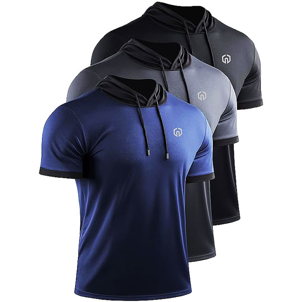 NELEUS Men's Dry Fit Performance Shirt w/ Hoods