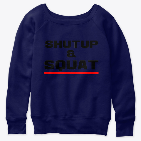 W Slouchy Sweatshirt Shut Up Squat Lgt - Blue