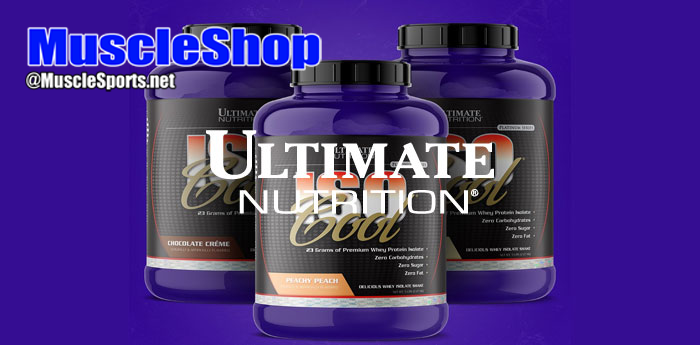 Ultimate Nutrition ISOCool Premium Whey Isolate Protein Powder.