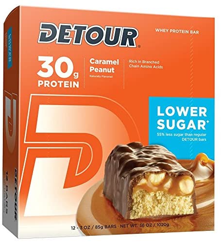 Detour Low Sugar Whey Protein Bar Caramel Peanut