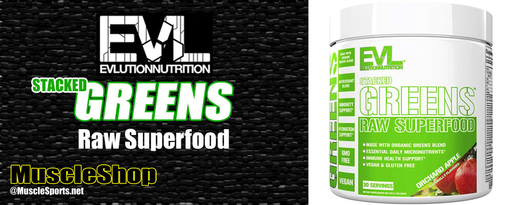 Evlution Nutrition Stacked Greens Header