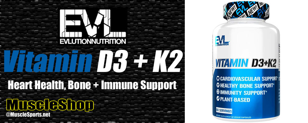 Evlution Nutrition Vitamin D3 + K2 Header