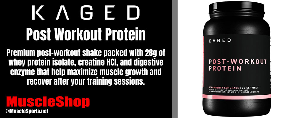 KAGED Post Workout Protein Header