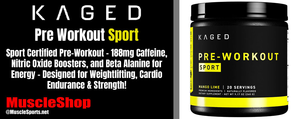 KAGED Pre Workout Sport Header