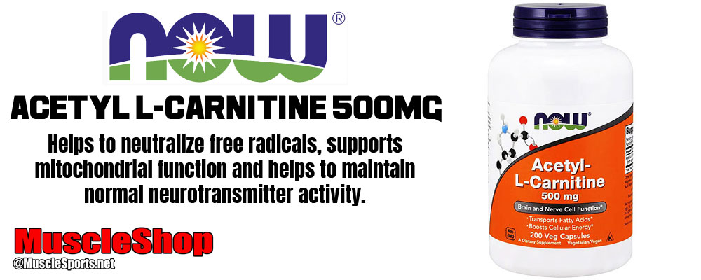 NOW Acetyl L-Carnitine 500mg Header