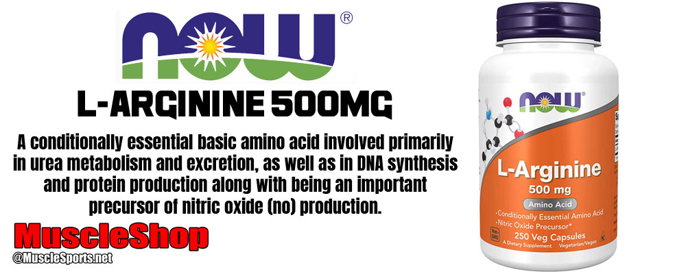 NOW L-Arginine 500mg Header